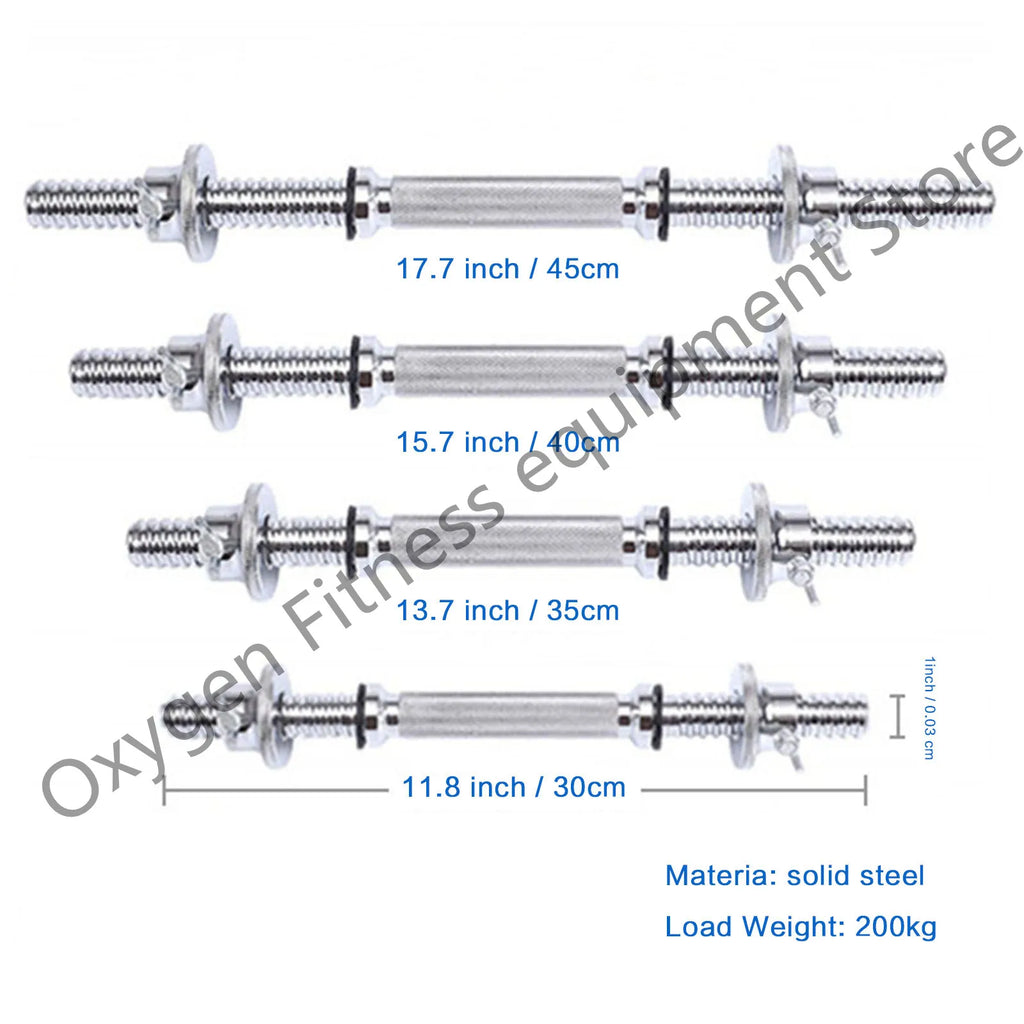 Fitness Dumbbell Bar With Clamps 25mm Adjustable Weight Standard Threaded Dumbbell Handle Home Gym Dumbbell Training Accessories