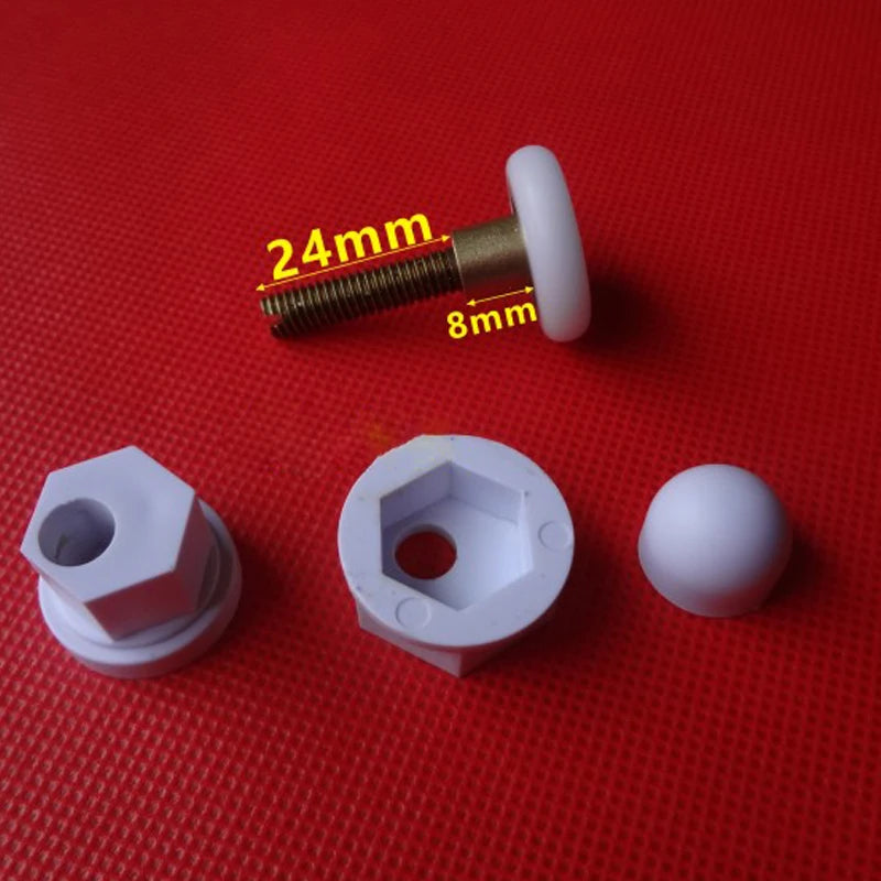 8pcs Door Rollers Home Bottom Top Shower Door Rollers/Runners/Wheels Replacement Single Wheel for Shower Enclosures Cabins