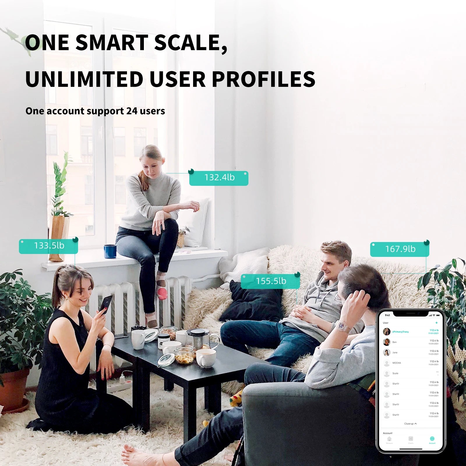 Smart Scale for FSA&HSA Eligible Body Weight Fat, Digital Weighing Machine for Accurate BMI Muscle Mass Composition