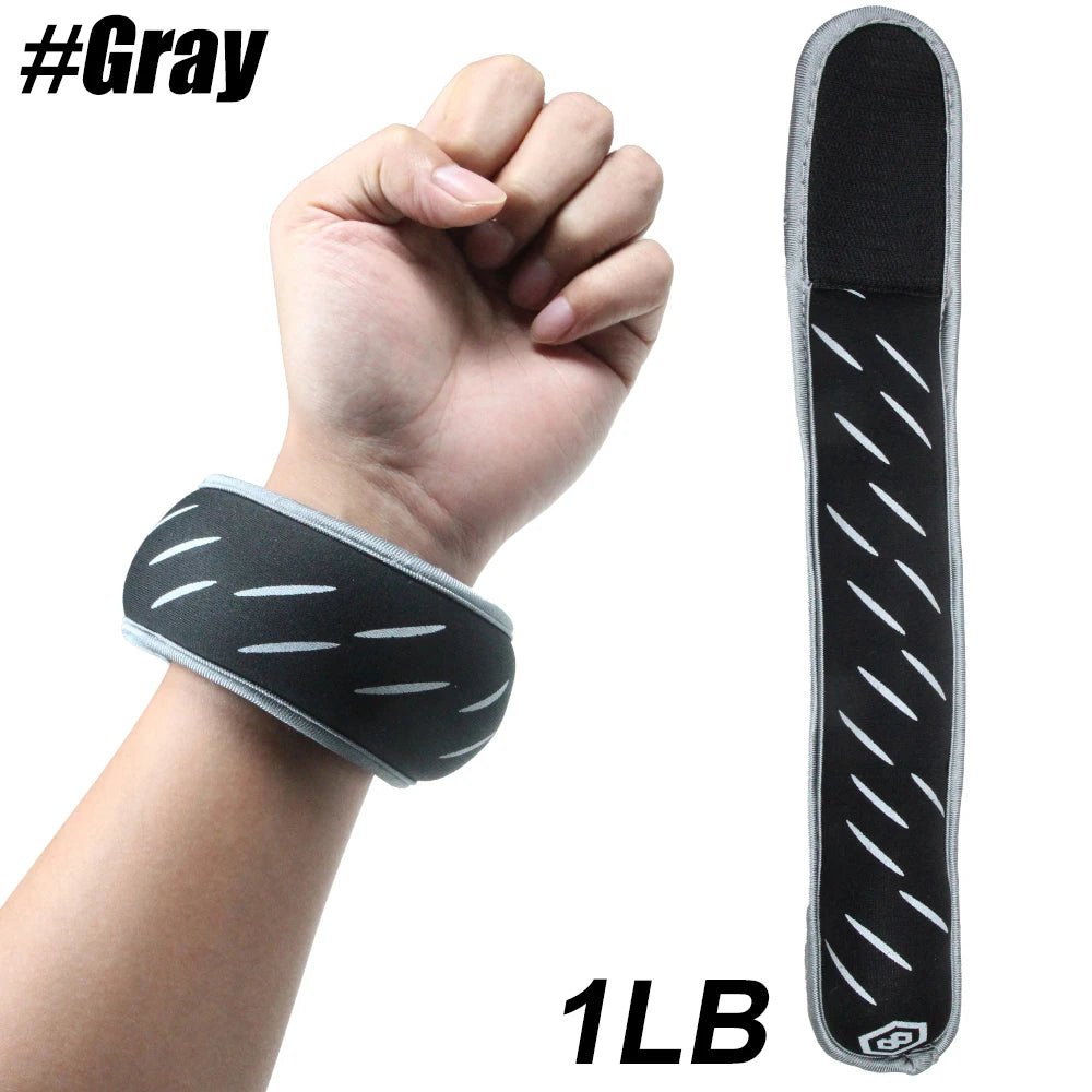 1Pair Wrist Weights 1lb / 0.45kg for Women, Men - Adjustable Strap for Walking,Pilates,Gym - Lightweight & Comfortable Design