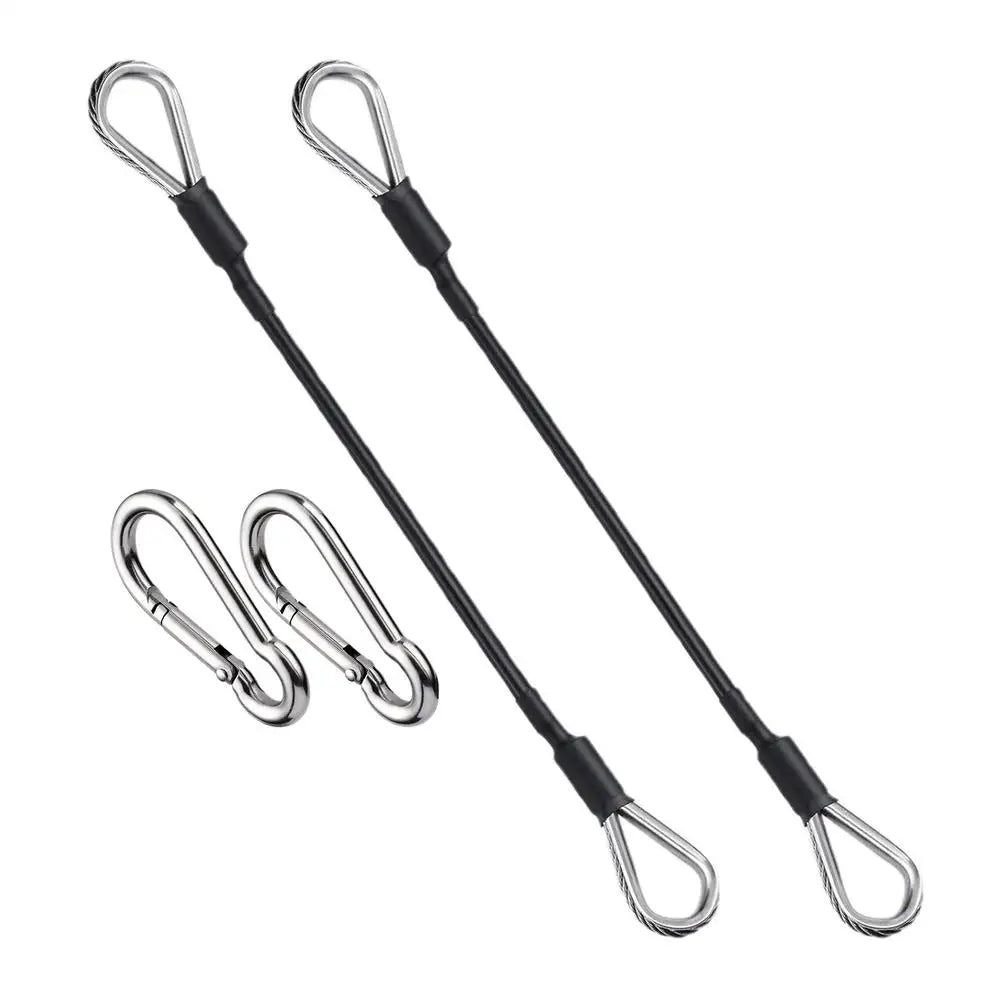2pcs/set Fitness Pulley Cable Extension  With Carabiner Gym Extension Rope Pulley System Workout Pull Down Cable Attachments