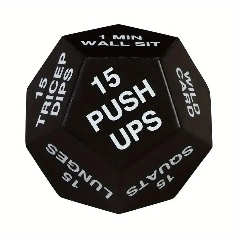 Portable 12 Sided Fitness Action Choice Dice Interactive Lightweight Exercise Toy Soft Foam Funny Bodyweight Training Dice HIIT