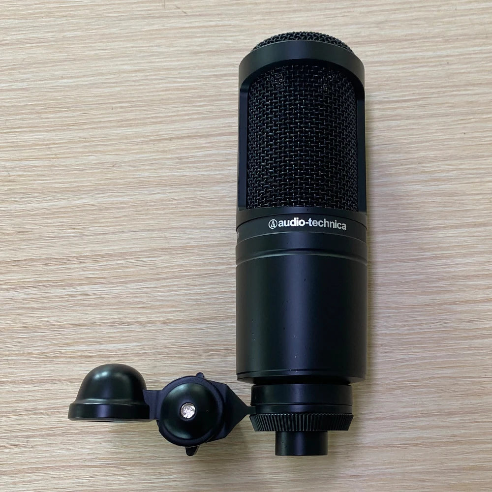 Audio Technica AT2020 Professional Audio Wired Cardioid Condenser Microphone for Pro Studio Live Recording Gaming Live Singing