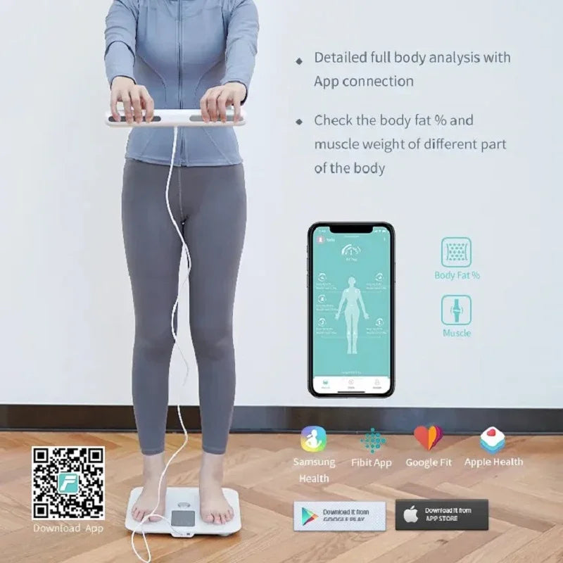 Fitdays Smart Weight Scale Highly Accurate Digital Display Body Fat Scale Body Composition Smart Bioimpedance Scale
