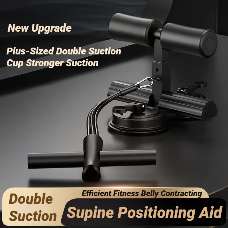 Abdominal Muscle Exerciser With Resistance Band Sit-Up Aid Gym Equipment For Home Exercise Adjustable Suction Cups Sit Up