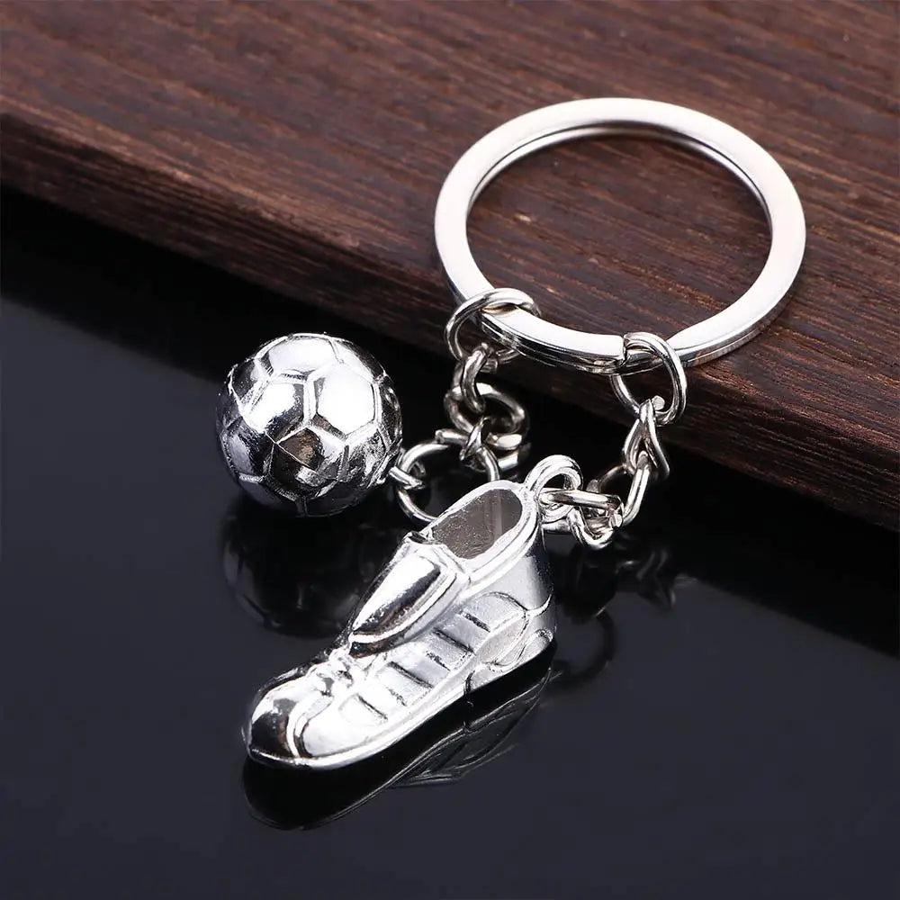 Football Ball Key Accessories Small Pendant Sport Hanging Keychain Metal Chain Soccer Shoes Key Rings Football Key Chain