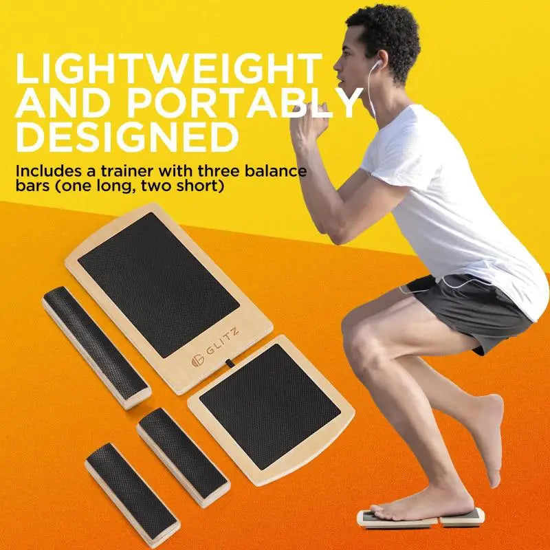 Physio Recovery Wobble Board; Slip-Resistant, One-foot Posture Retraining; Ankle Fortitude Handler, Wooden Design