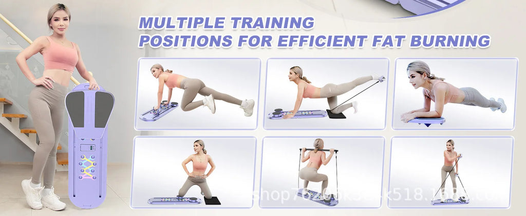 Pilates Board, Resistance Bar Workout, Abdominal Core Training, Home Fitness Equipment