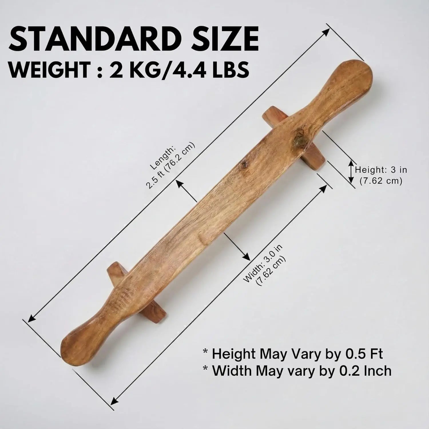 Wood Push-Up Board & Planche Training Stand Heavy-Duty Home Gym Equipment with Non-Slip Base 3-Position Adjustable Push-Up Bar