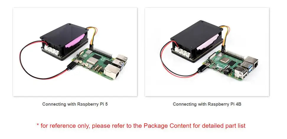 Raspberry Pi 5 UPS Power Supply Expansion Board Uninterruptible Power Supply Module UPS Module 3S Also For Pi4B