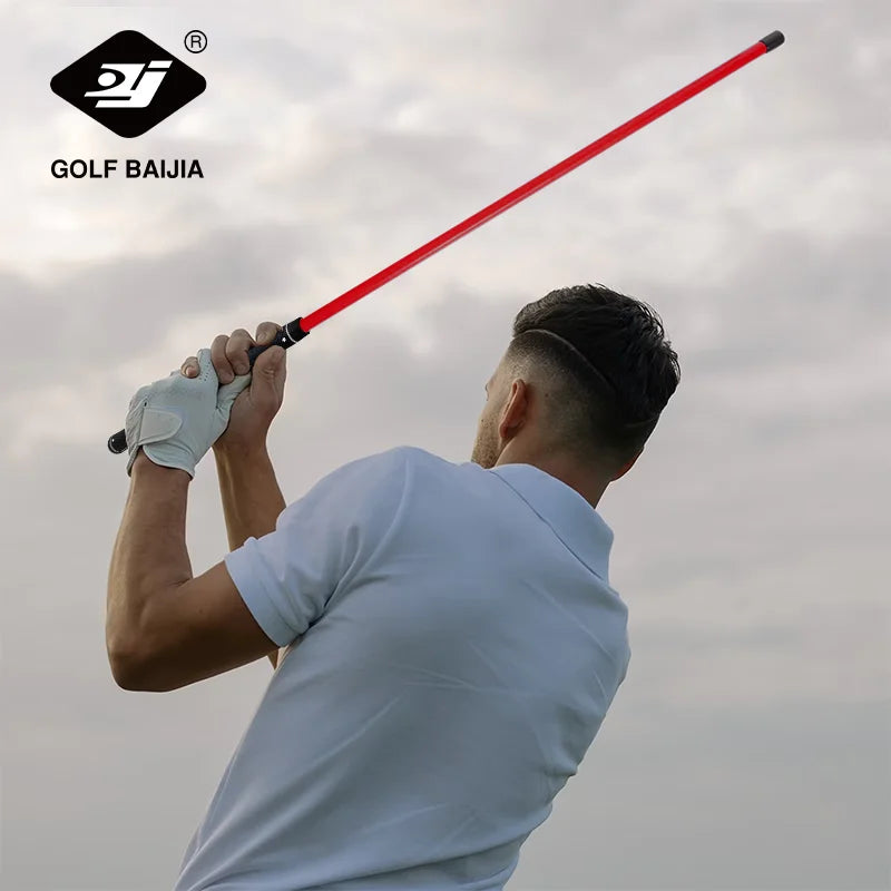 Golf Swing Power Stick - Red, Golf Strength Trainer Improves Flexibility, Rhythm, Rhythm, Balance and Power