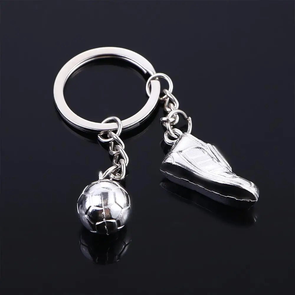 Football Ball Key Accessories Small Pendant Sport Hanging Keychain Metal Chain Soccer Shoes Key Rings Football Key Chain