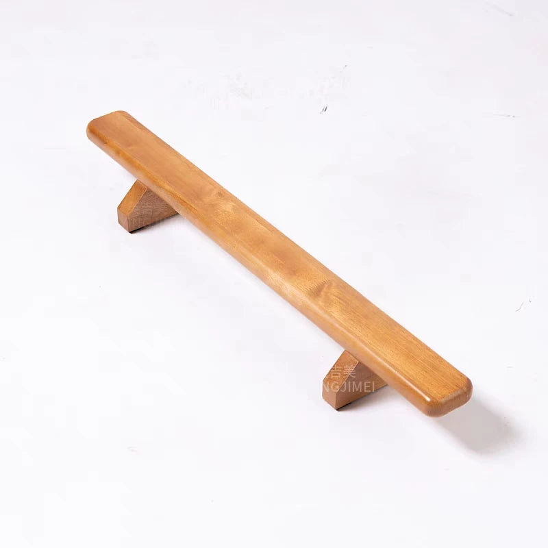 Wood Push-Up Board & Planche Training Stand Heavy-Duty Home Gym Equipment with Non-Slip Base 3-Position Adjustable Push-Up Bar