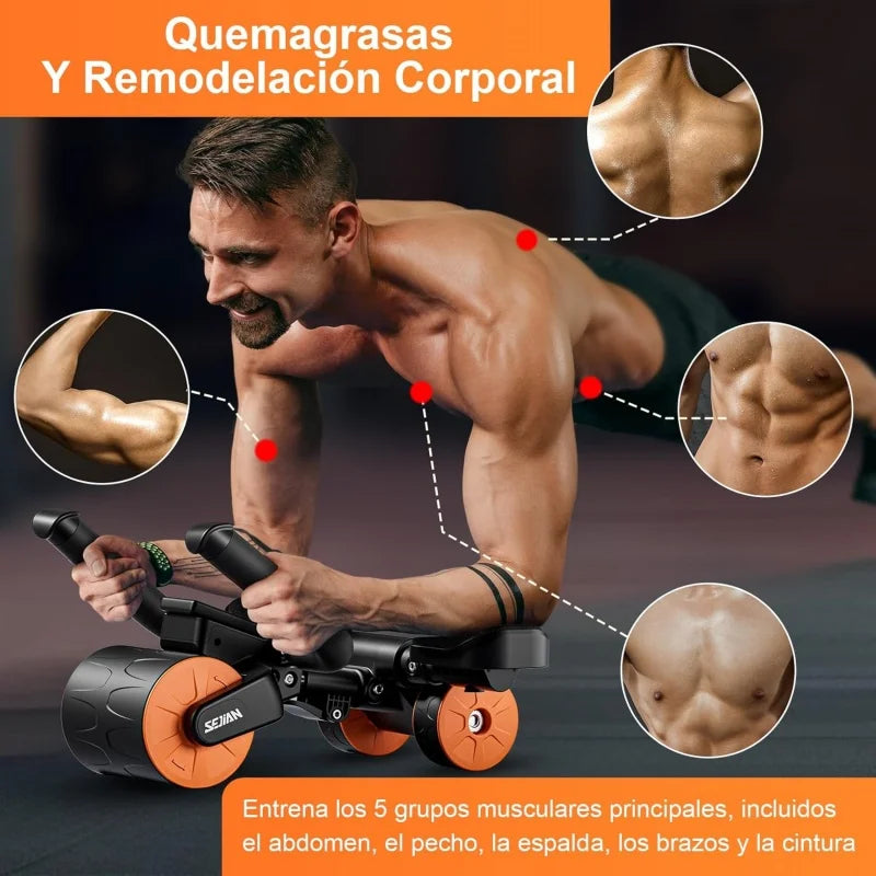 Adjustable Abs Training Roller Multifunctional Home Plank Support Abdominal Fitness Wheel For Home Gym