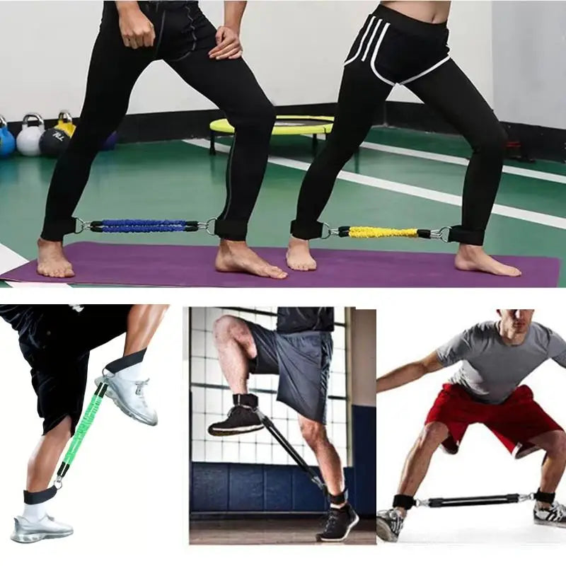 1Set Leg Strength Trainer Fastener Fitness Foot Ring Foot Buckle Ankle Strap Stretch Resistance Band Pull Cord Accessories