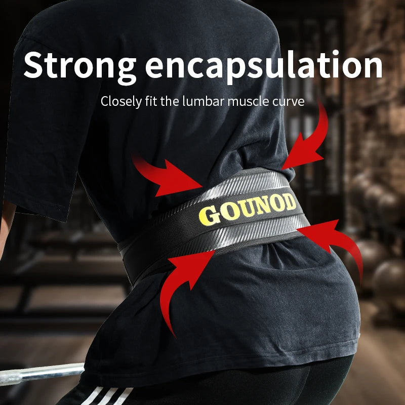 1PC GOUNOD Weightlifting Waist Belt Bodybuilding Fitness Barbell Powerlifting Training Waist Supportion Gym For Back Men   Women