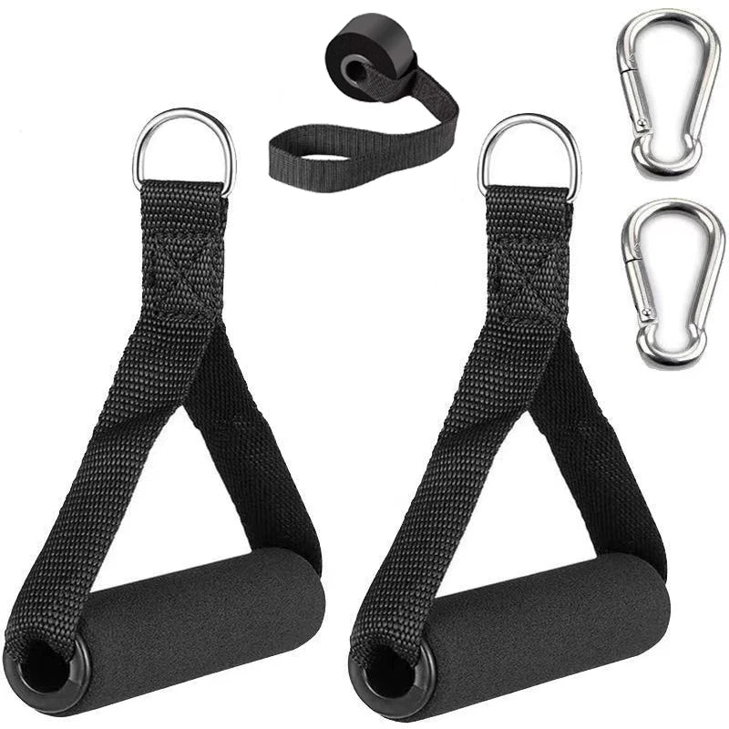 Gym Handle Extra Wide Foam Grips for Fitness Crossfit Lifting Pulling Workout Heavy Duty D-ring Pull Rope Cable Tube Accessories