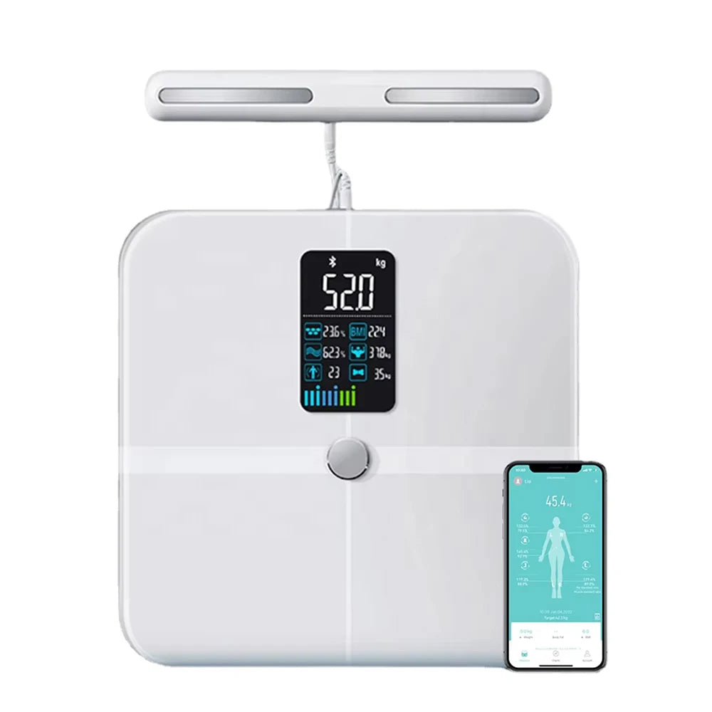 Fitdays Smart Weight Scale Highly Accurate Digital Display Body Fat Scale Body Composition Smart Bioimpedance Scale