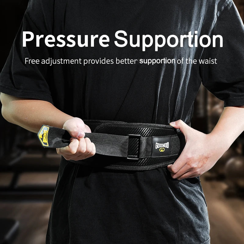 1PC GOUNOD Weightlifting Waist Belt Bodybuilding Fitness Barbell Powerlifting Training Waist Supportion Gym For Back Men   Women