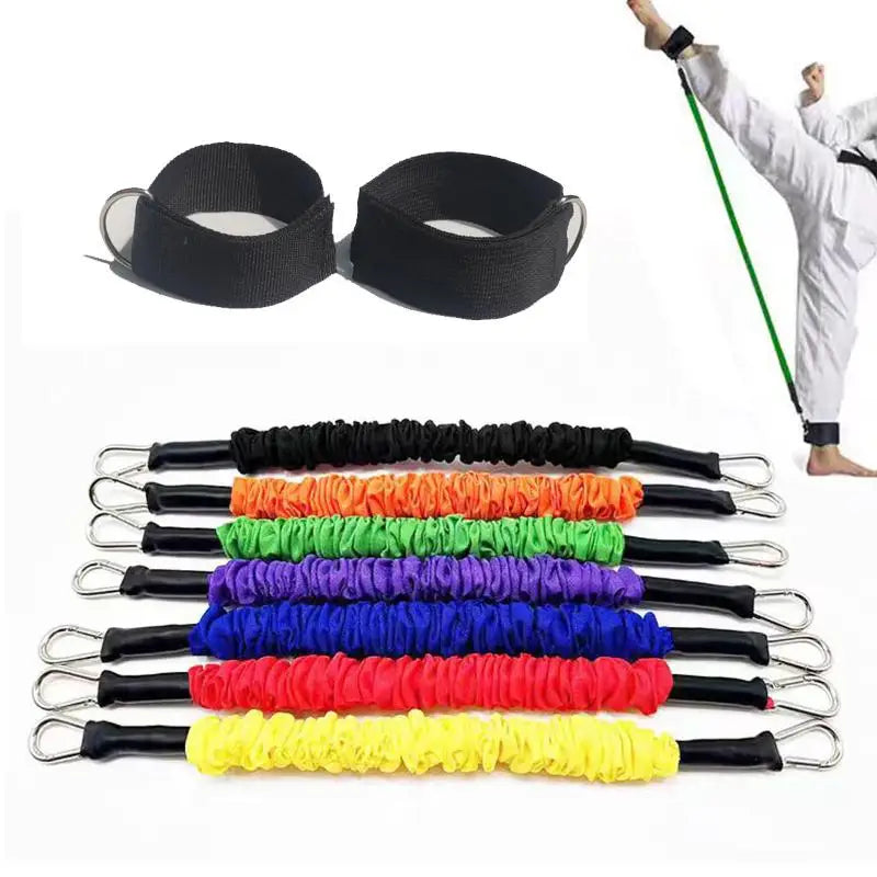 1Set Leg Strength Trainer Fastener Fitness Foot Ring Foot Buckle Ankle Strap Stretch Resistance Band Pull Cord Accessories