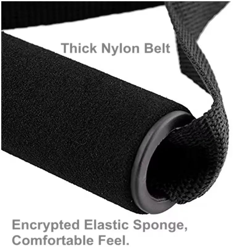 Gym Handle Extra Wide Foam Grips for Fitness Crossfit Lifting Pulling Workout Heavy Duty D-ring Pull Rope Cable Tube Accessories