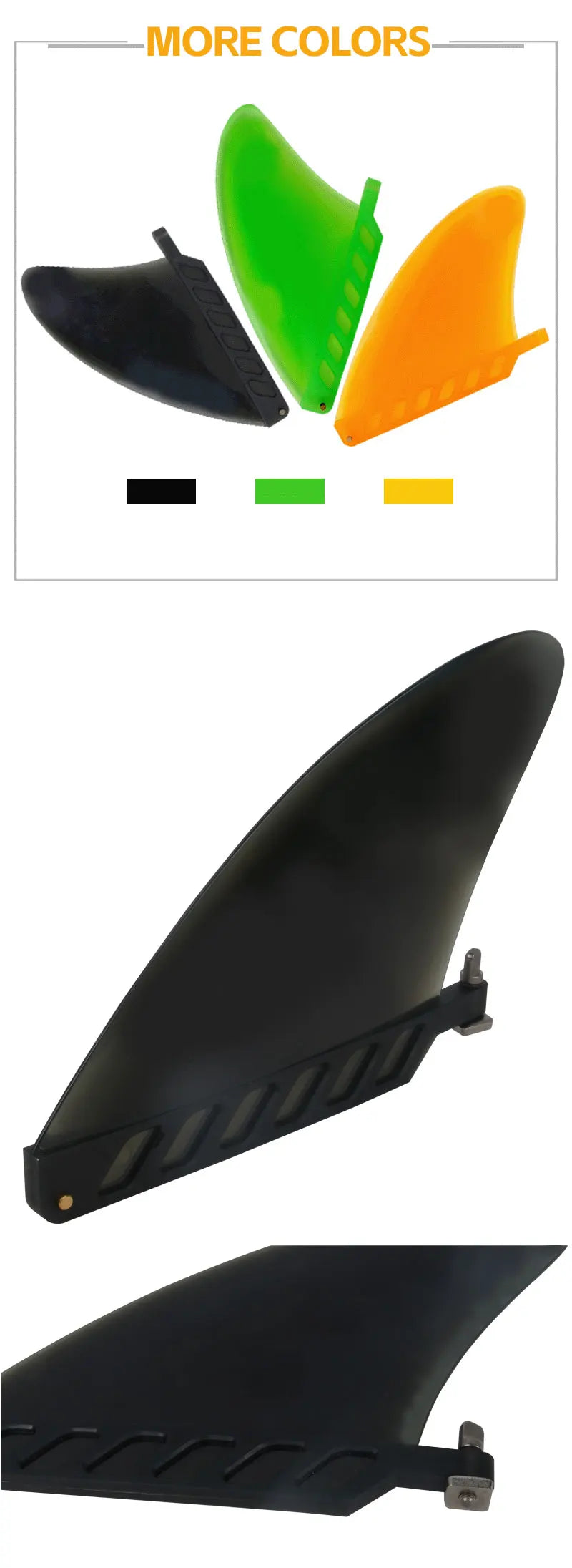 4.6 inch US fin screw fixing stand up paddle board fin box TPU flexibile bending half-transparent SUP board accessory