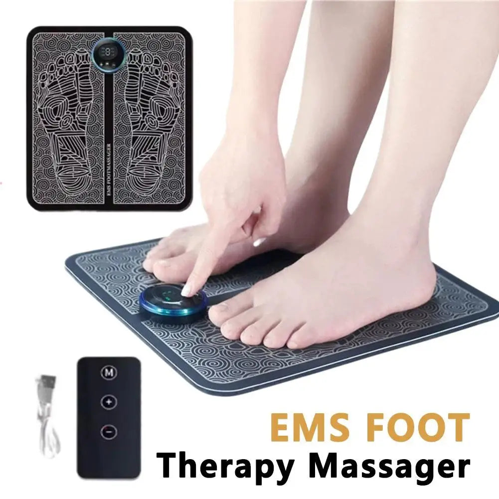 Portable Electric Foot Massager Pad - Muscle Relax Massage Trainer, Home Family Outdoor Sport Fitness Tool