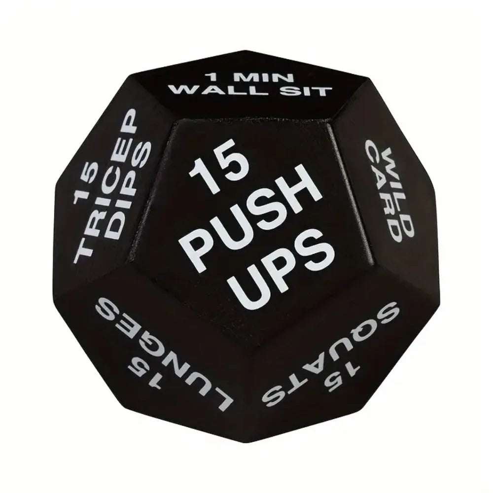 Portable 12 Sided Fitness Action Choice Dice Interactive Lightweight Exercise Toy Soft Foam Funny Bodyweight Training Dice HIIT