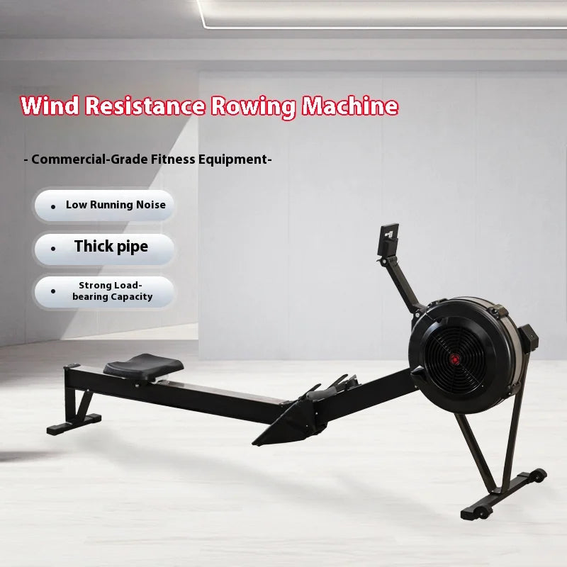 Portable Indoor Gym Fitness Equipment Customizable Air Rowing Machine With LED Screen Home Use For Spinning Bikes