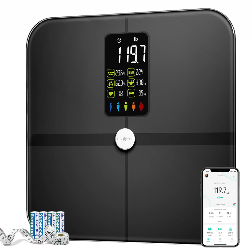 Smart Scale for FSA&HSA Eligible Body Weight Fat, Digital Weighing Machine for Accurate BMI Muscle Mass Composition