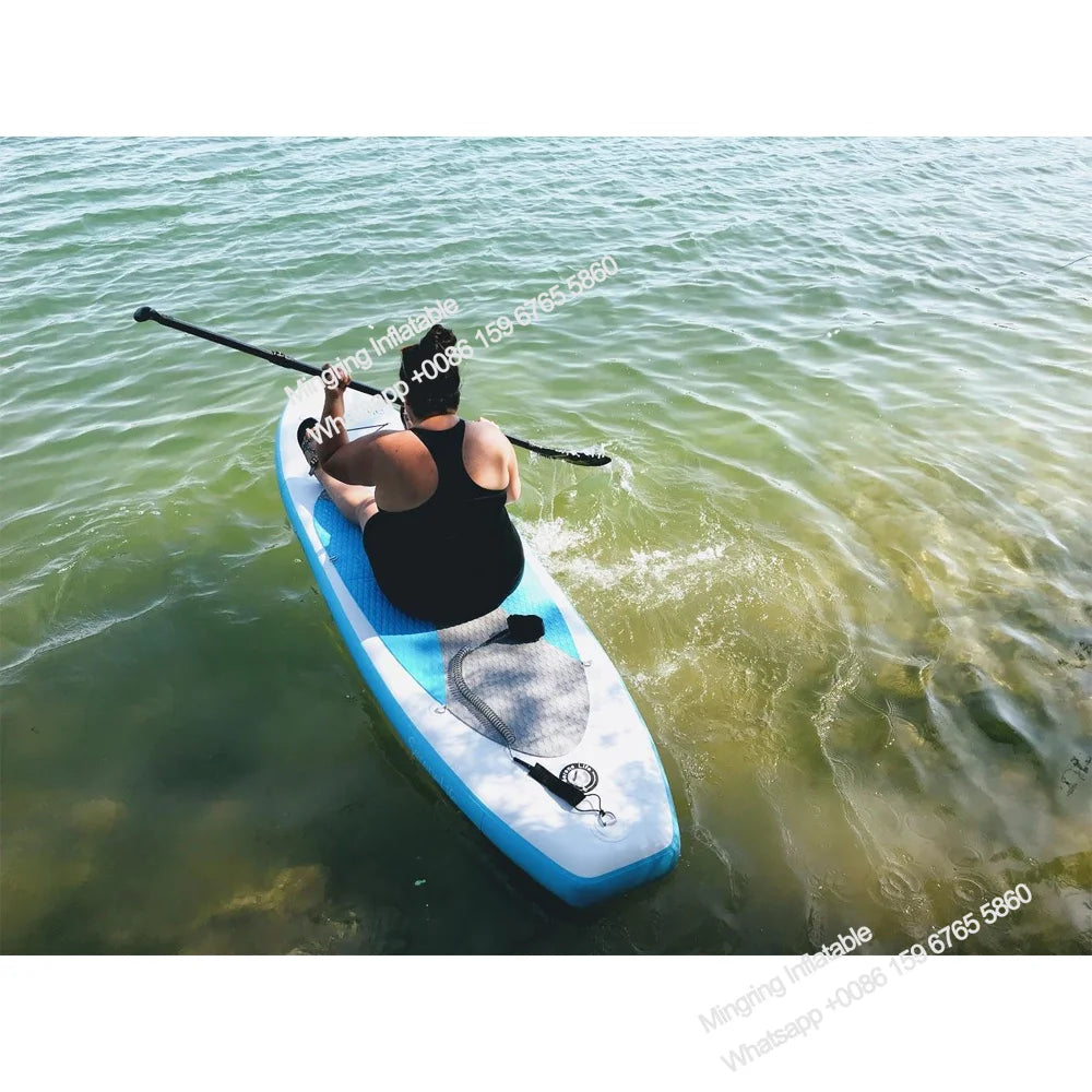 Inflatable Sit Up Board for Surfing, Ocean SUP, Drop-stitch Construction, Waterplay for Surfing