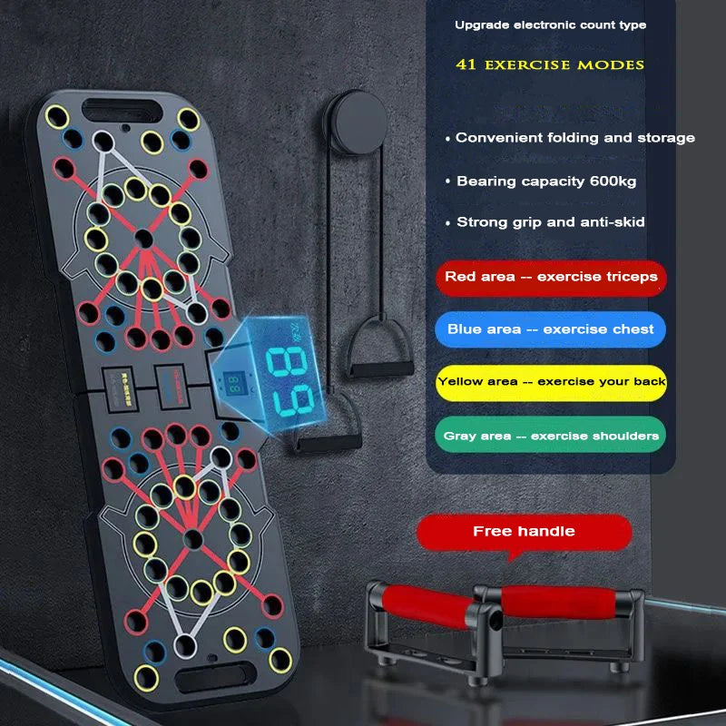 Multi functional home push up board, men's chest and abdominal muscle training board, family interactive fitness equipment