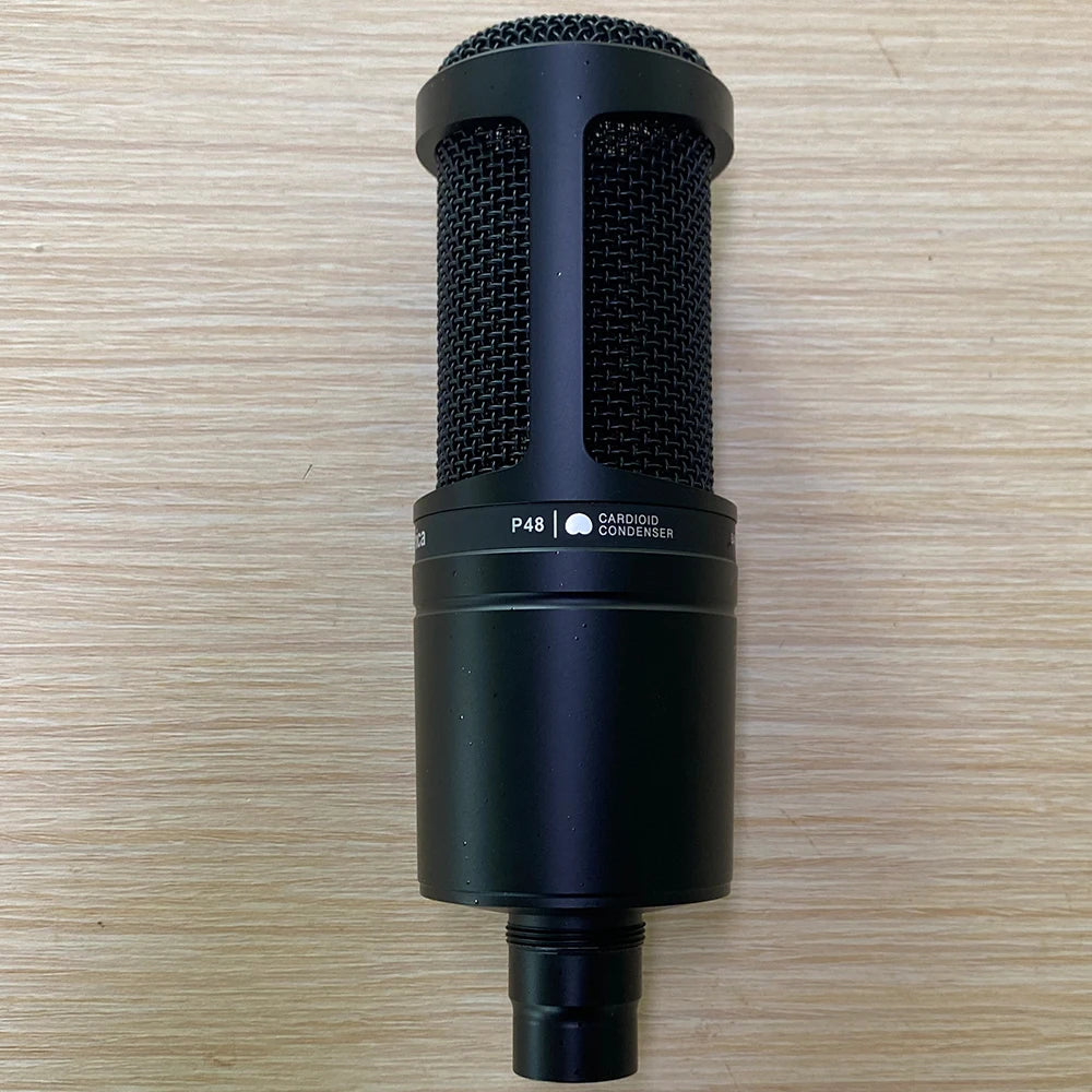 Audio Technica AT2020 Professional Audio Wired Cardioid Condenser Microphone for Pro Studio Live Recording Gaming Live Singing