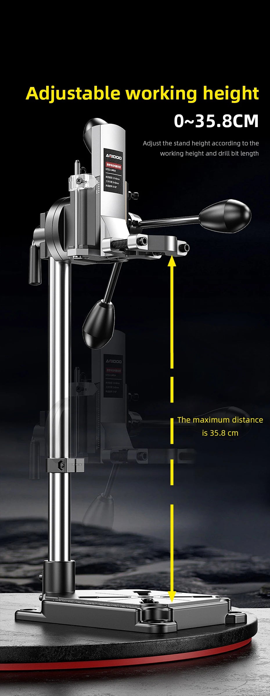 Adjustable Universal Drill Stand for Electric Hand Drill Impact Drill Convert to Mini Bench Drill Press Bracket Home DIY Tool