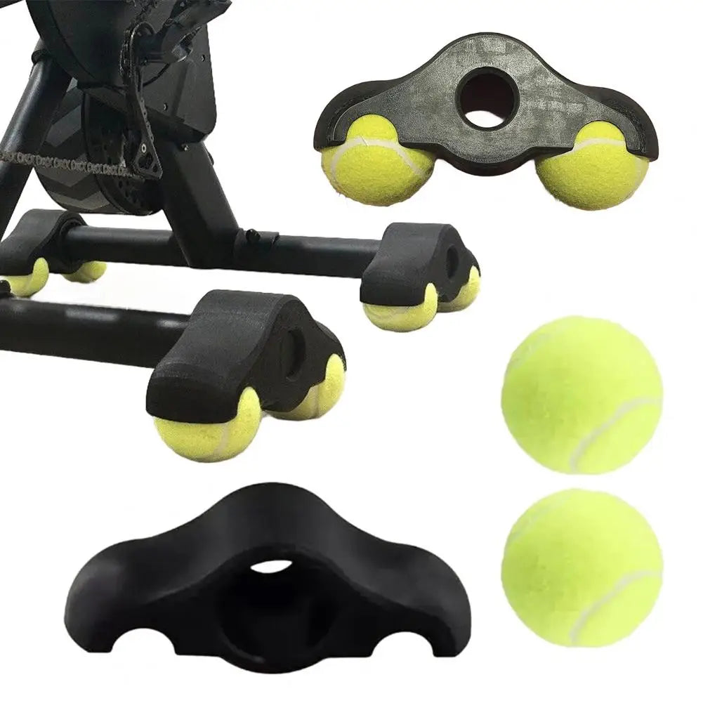 4Pcs 8 Tennis Balls Cycling Bike Foot Pads Wahoo Kickr Core Fitness Bike Shock Absorbing Foot Pads Floor Protector Rocker Balls