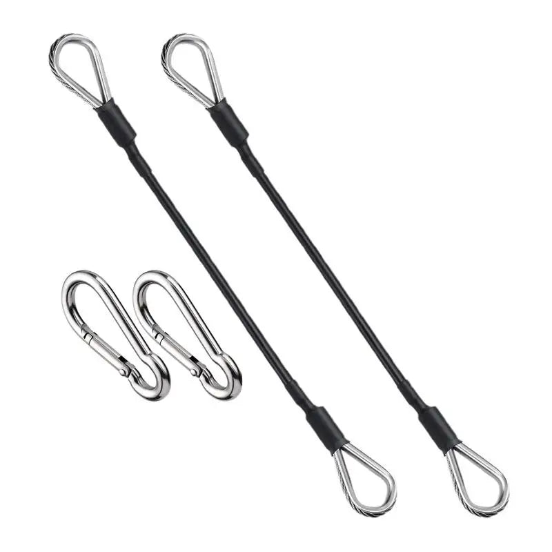 2pcs/set Fitness Pulley Cable Extension  With Carabiner Gym Extension Rope Pulley System Workout Pull Down Cable Attachments