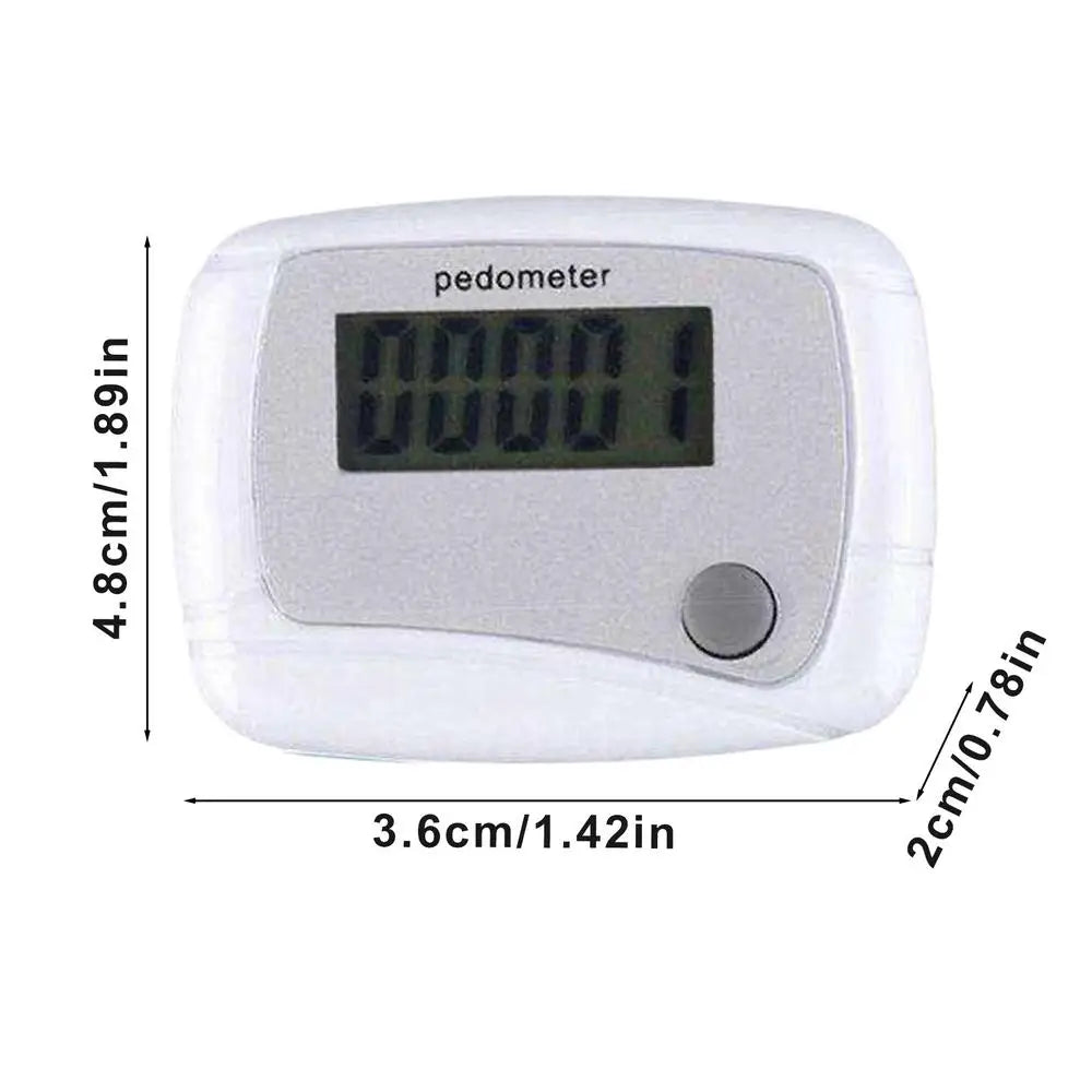 Portable 3D Pedometer Step Counter for Seniors LCD Digital Fitness Walk Meter for Sports Running Training Hiking & Backpacking
