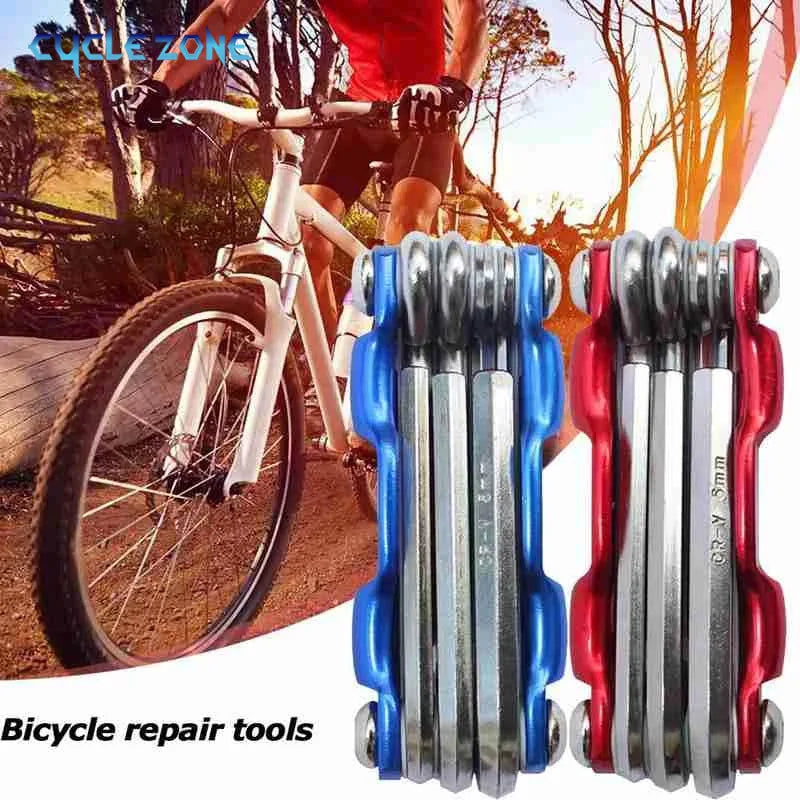 Multi Repair Tools Kit Portable Bicycle Tool Folding Allen Wrench Spoke Hex Wrench Bike Maintenance Tool Set Cycling Accessories