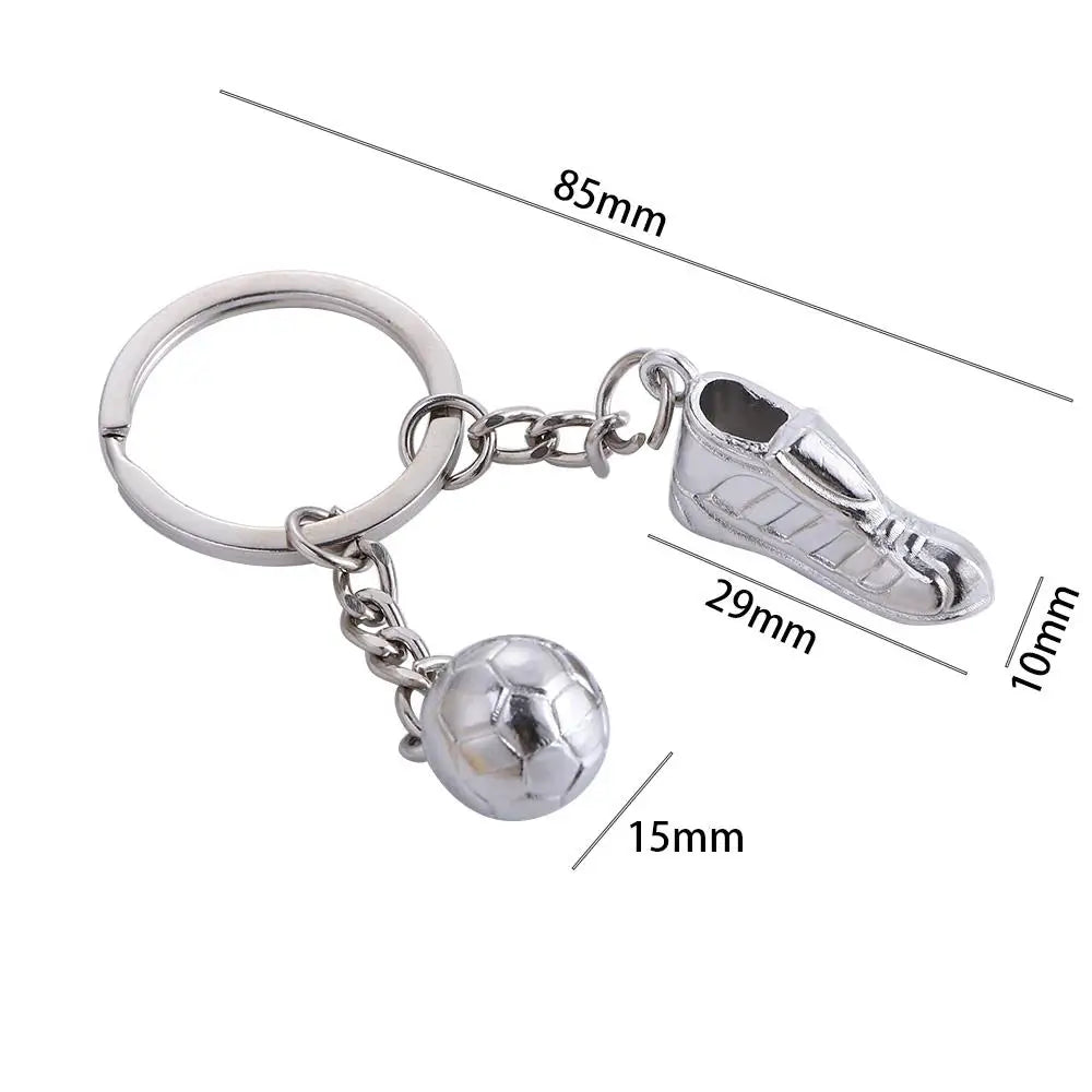 Football Ball Key Accessories Small Pendant Sport Hanging Keychain Metal Chain Soccer Shoes Key Rings Football Key Chain