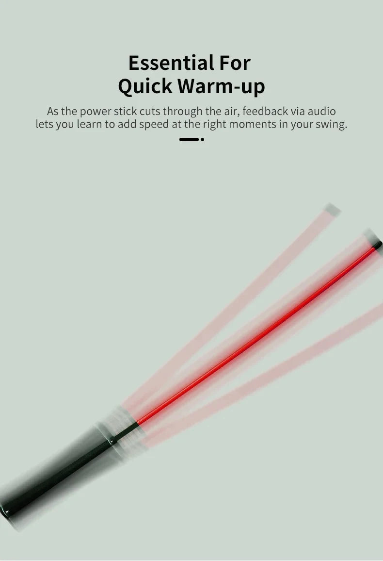 Golf Swing Power Stick - Red, Golf Strength Trainer Improves Flexibility, Rhythm, Rhythm, Balance and Power