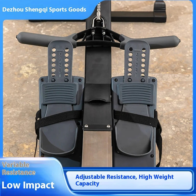Portable Indoor Gym Fitness Equipment Customizable Air Rowing Machine With LED Screen Home Use For Spinning Bikes