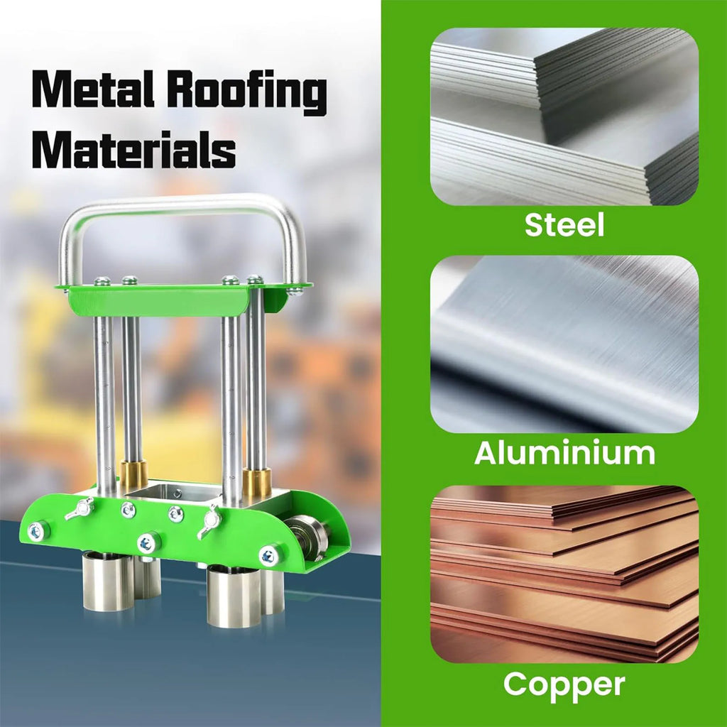 Edge Roller Bender 0 to 90 Degree Steel Aluminum Copper Plate Edge Rolling Bending Tool with 8 Inch Shears for Metal Roofing