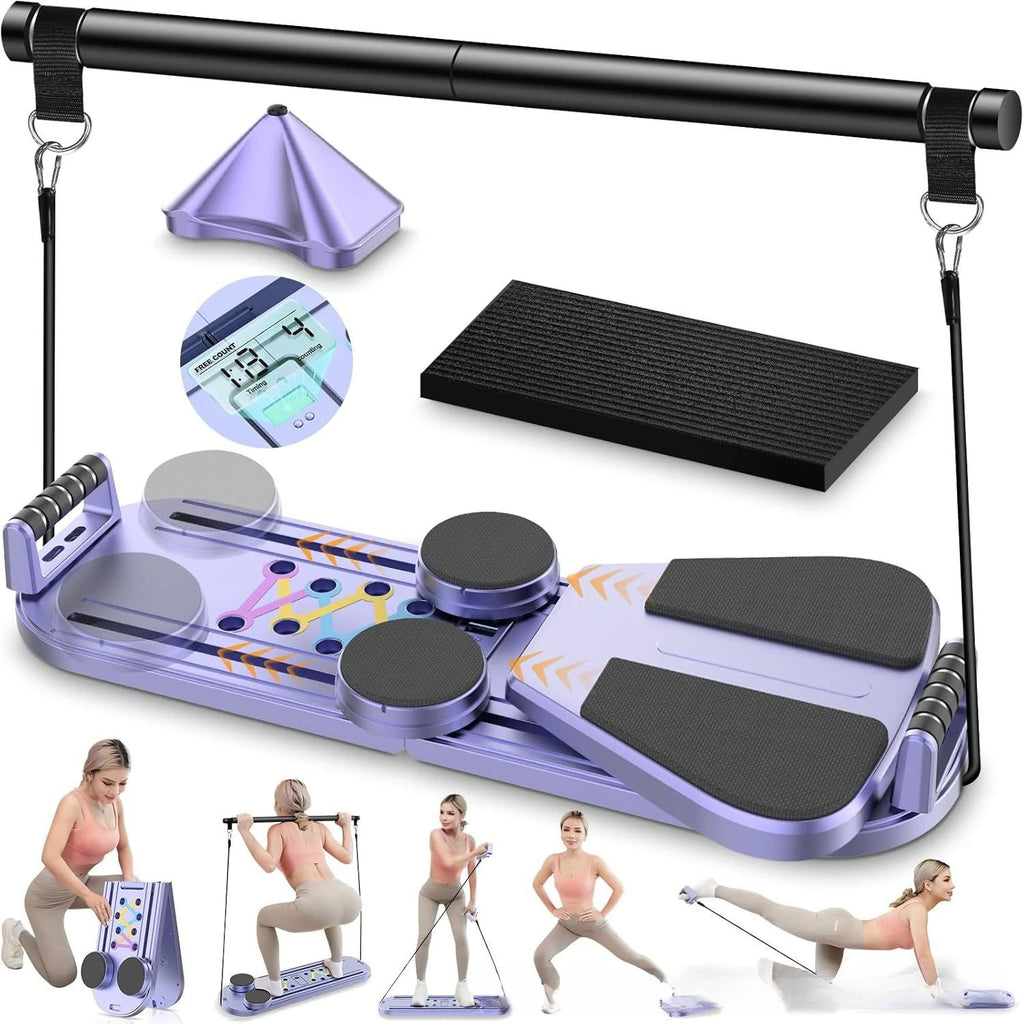 Pilates Board, Resistance Bar Workout, Abdominal Core Training, Home Fitness Equipment