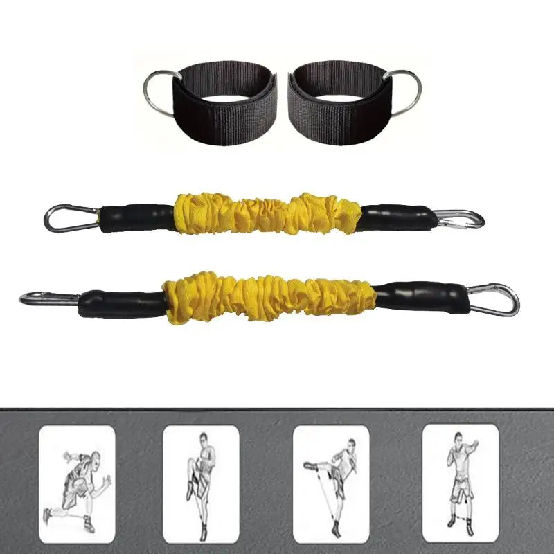 1Set Leg Strength Trainer Fastener Fitness Foot Ring Foot Buckle Ankle Strap Stretch Resistance Band Pull Cord Accessories