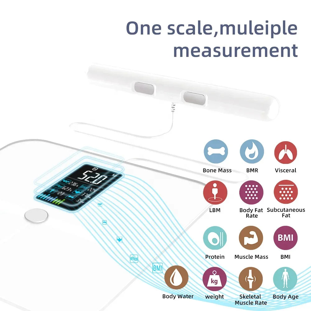 Fitdays Smart Weight Scale Highly Accurate Digital Display Body Fat Scale Body Composition Smart Bioimpedance Scale