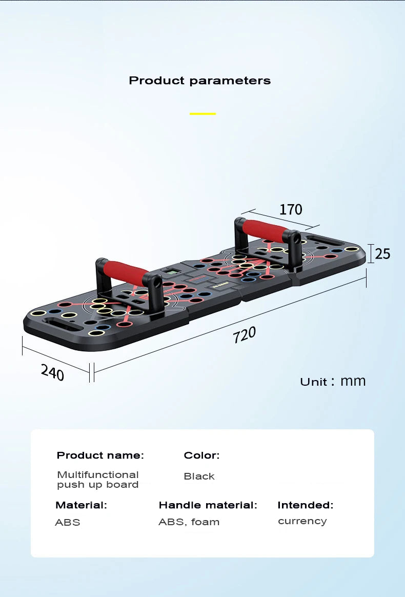 Multi functional home push up board, men's chest and abdominal muscle training board, family interactive fitness equipment