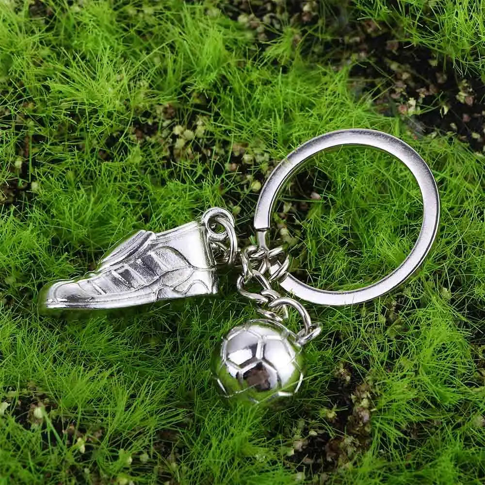 Football Ball Key Accessories Small Pendant Sport Hanging Keychain Metal Chain Soccer Shoes Key Rings Football Key Chain