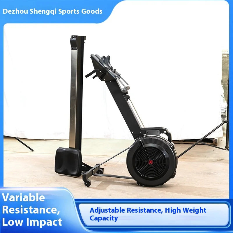Portable Indoor Gym Fitness Equipment Customizable Air Rowing Machine With LED Screen Home Use For Spinning Bikes