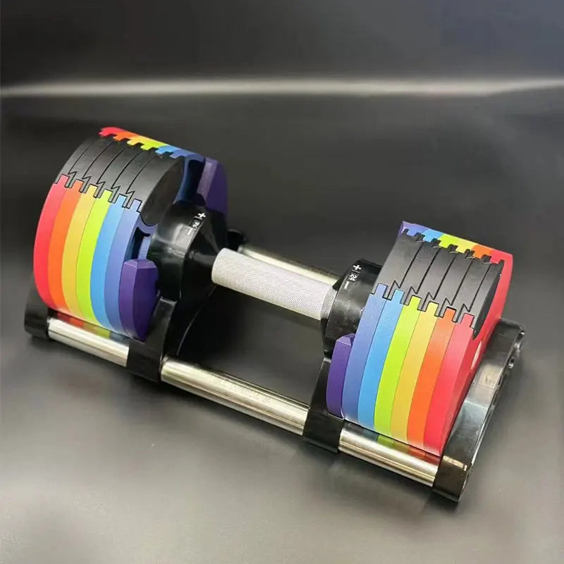Multiple Colors Adjustable Dumbbells Set 2kg(5lb) or 4kg(9lb) Increase Max 45kg(100lb) Home Fitness Fast Adjustment Dumbbells