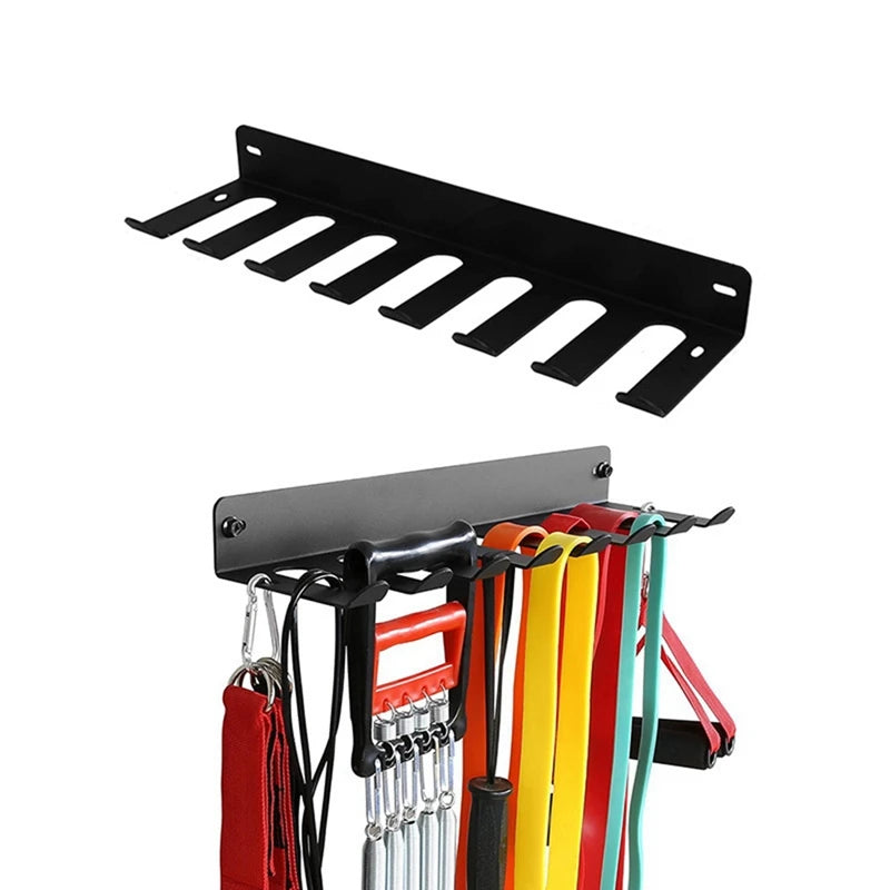 Multi-Purpose Gym Storage Rack,Hook Heavy-Duty Steel Gym Organizer Wall Mount Hanger For Home And Pro 17 Inches Durable